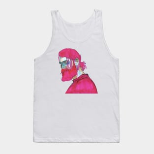 Pink Beard Tank Top